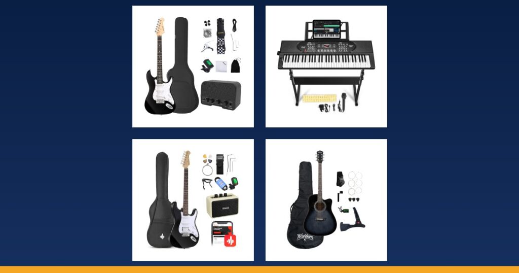 Best Beginner Guitar and Keyboard Kits